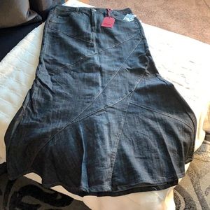 Long Mermaid Jean Skirt